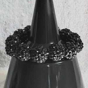 3/$40 7" Beautiful Black Cluster Stretchy Bracelet Quality Costume Jewelry!!